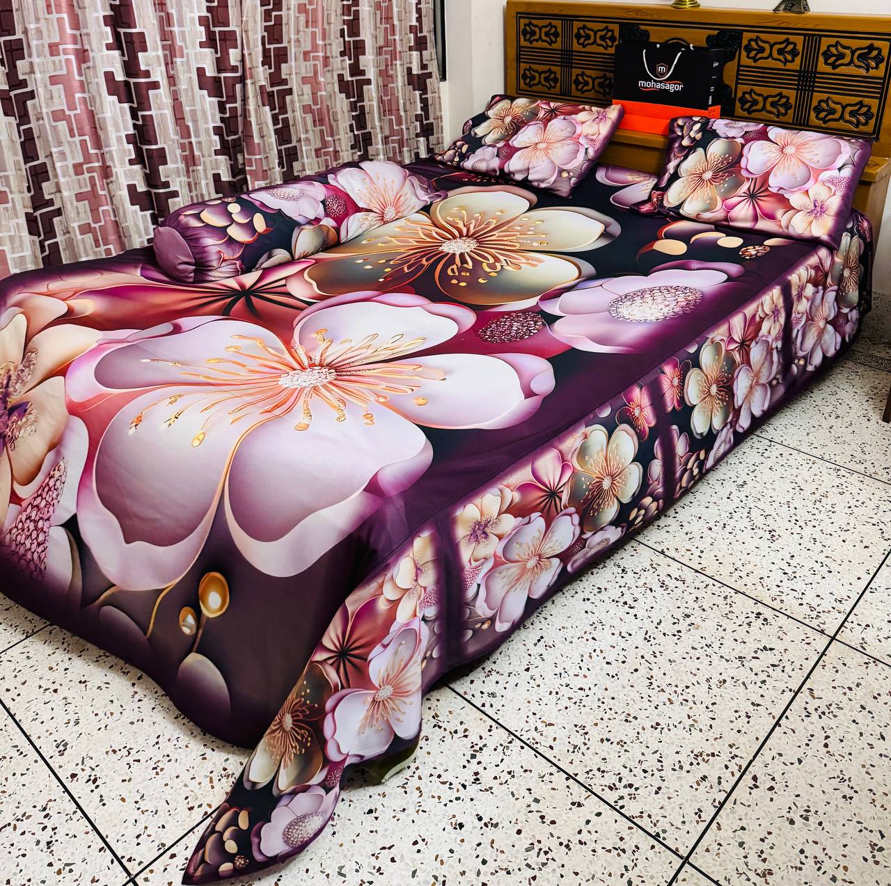 China Premium 3D Design Bed Sheet