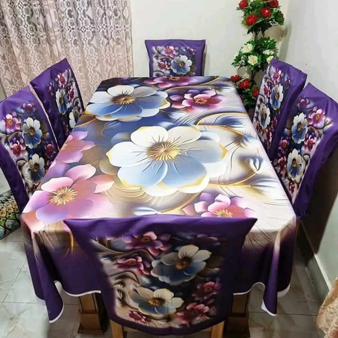 China Premium 3D Print Table Cloth Set