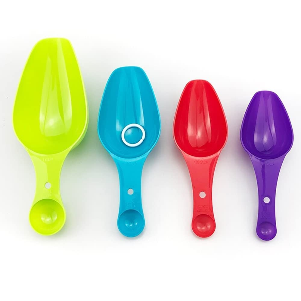 4 Pcs Plastic Double Side Measuring Spoon Set