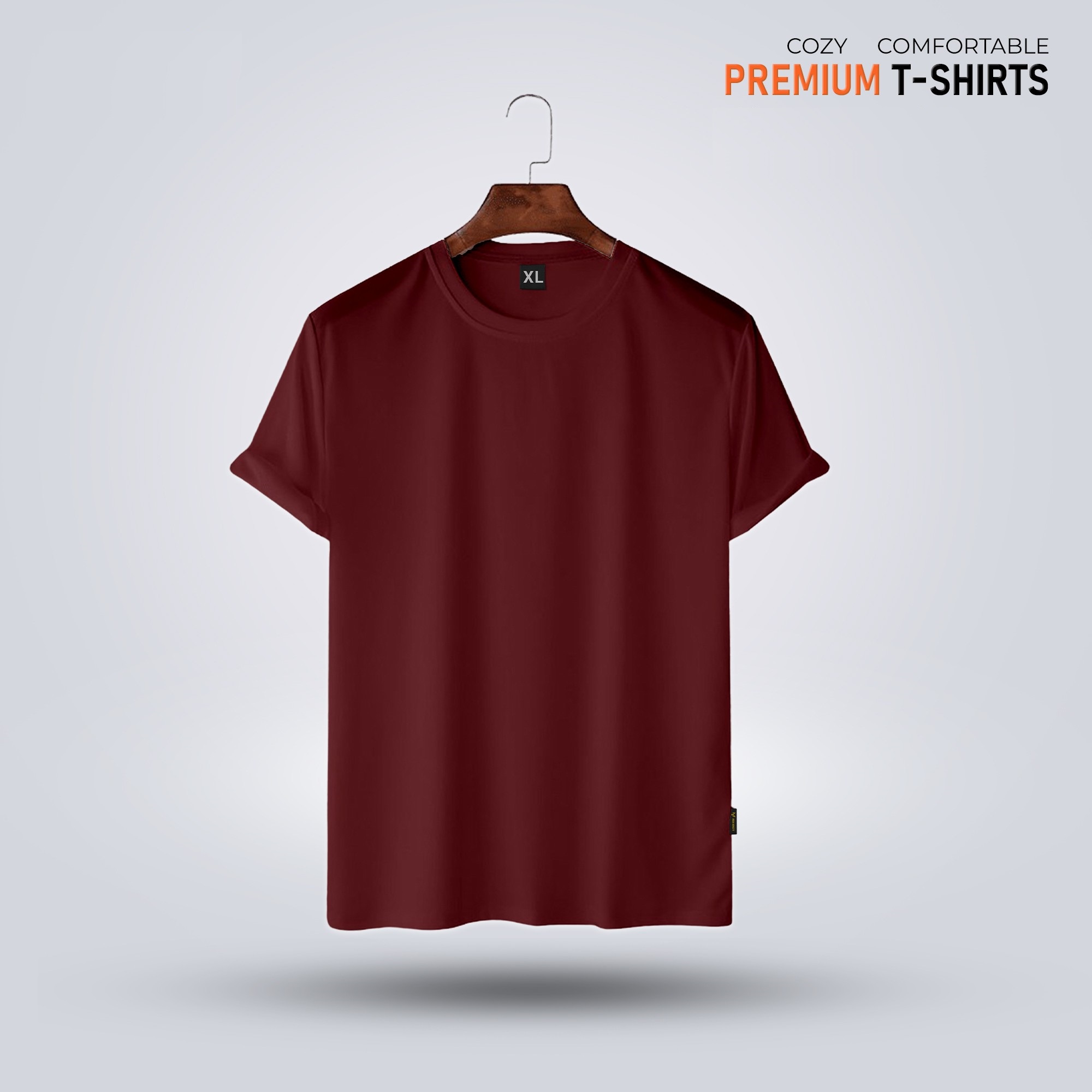 Men's Premium Solid T-Shirt- Maroon