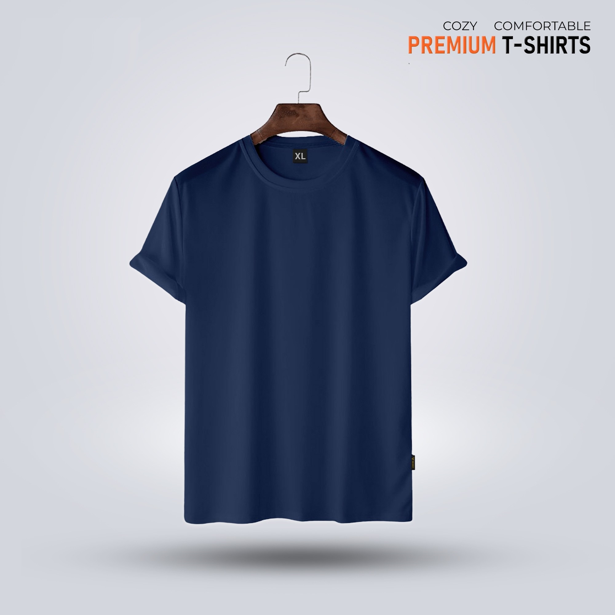 Men's Premium Solid T-Shirt- Navy