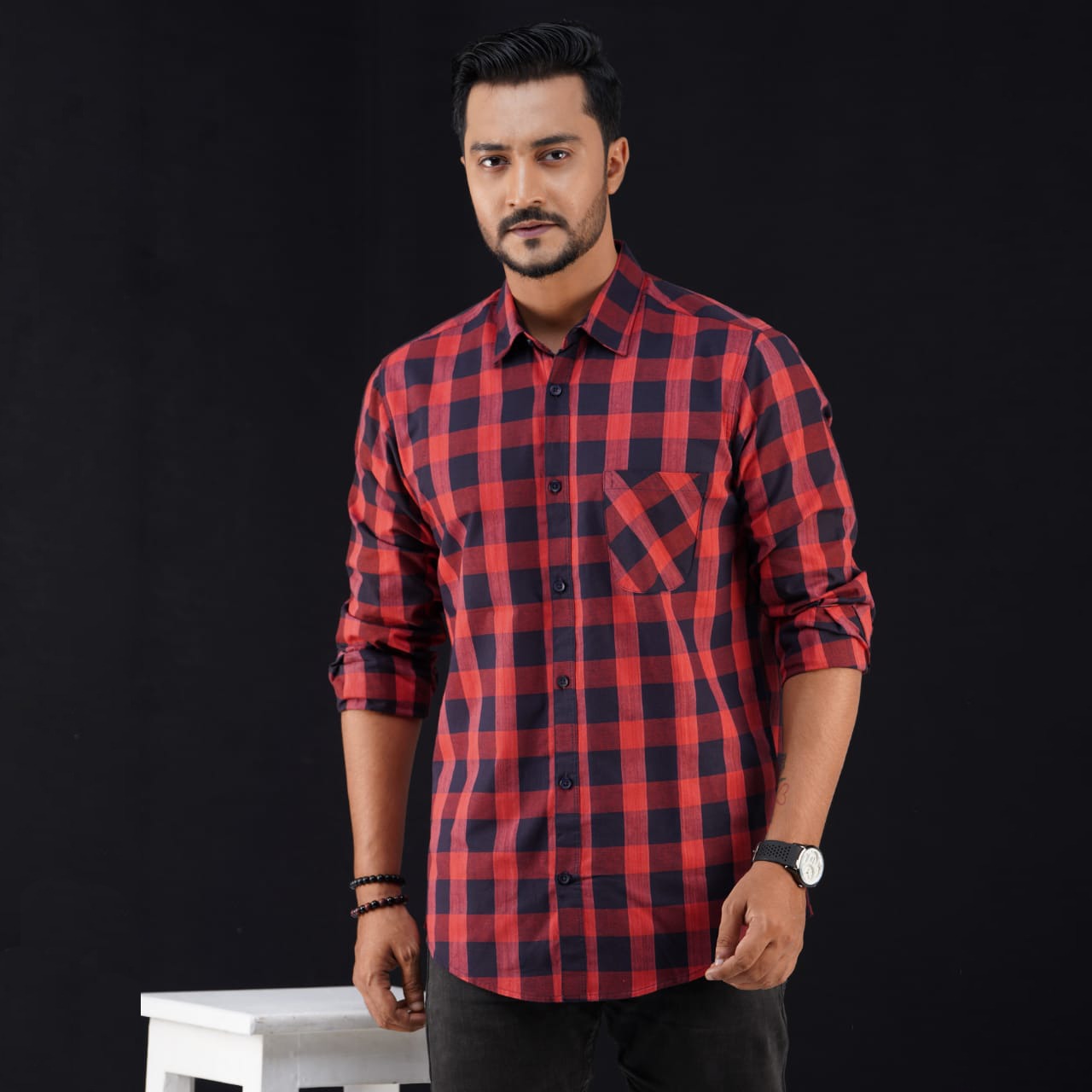 Cotton full Sleeve Check Shirt for Men's