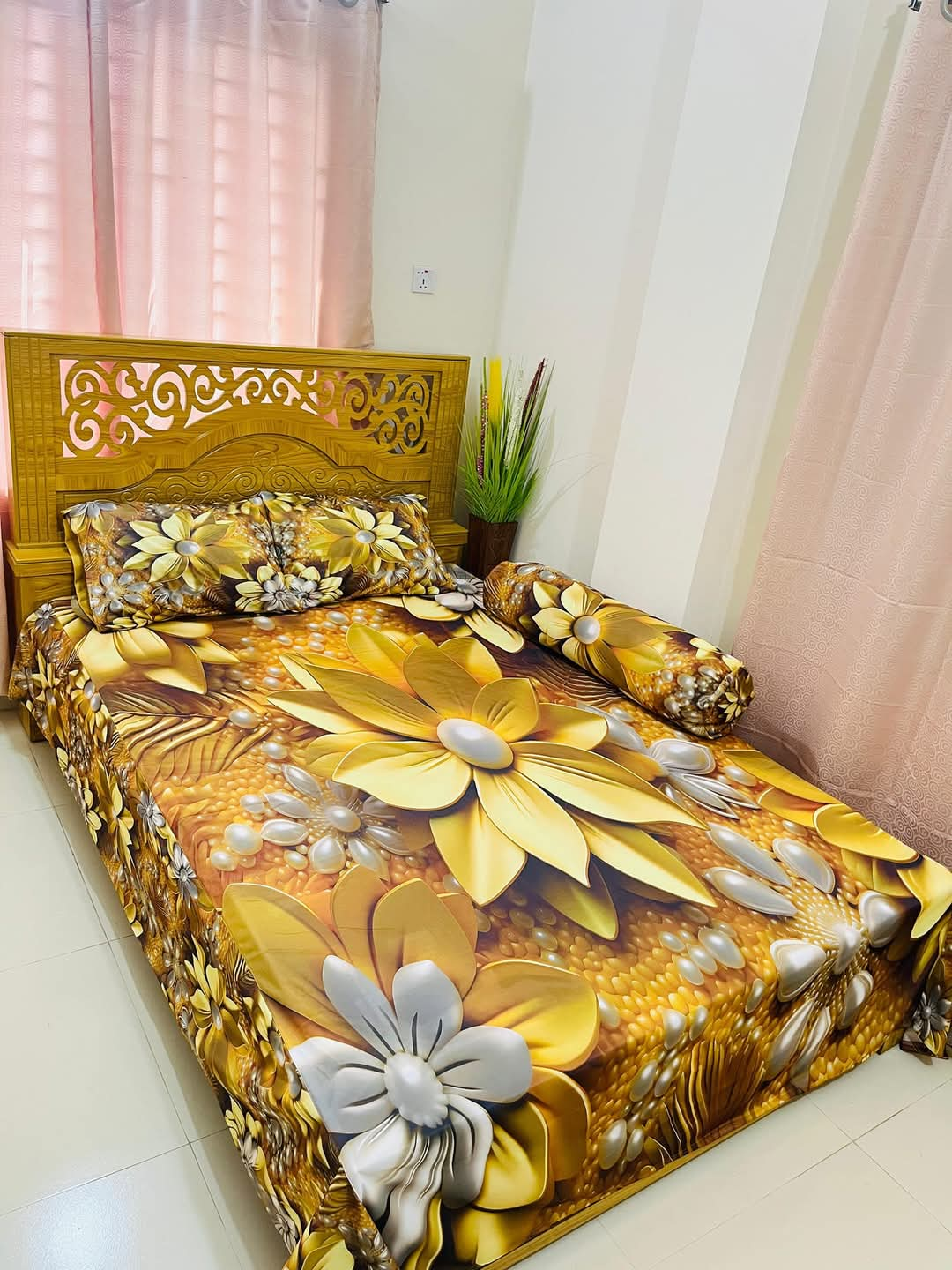 China Premium 3D Design Bed Sheet