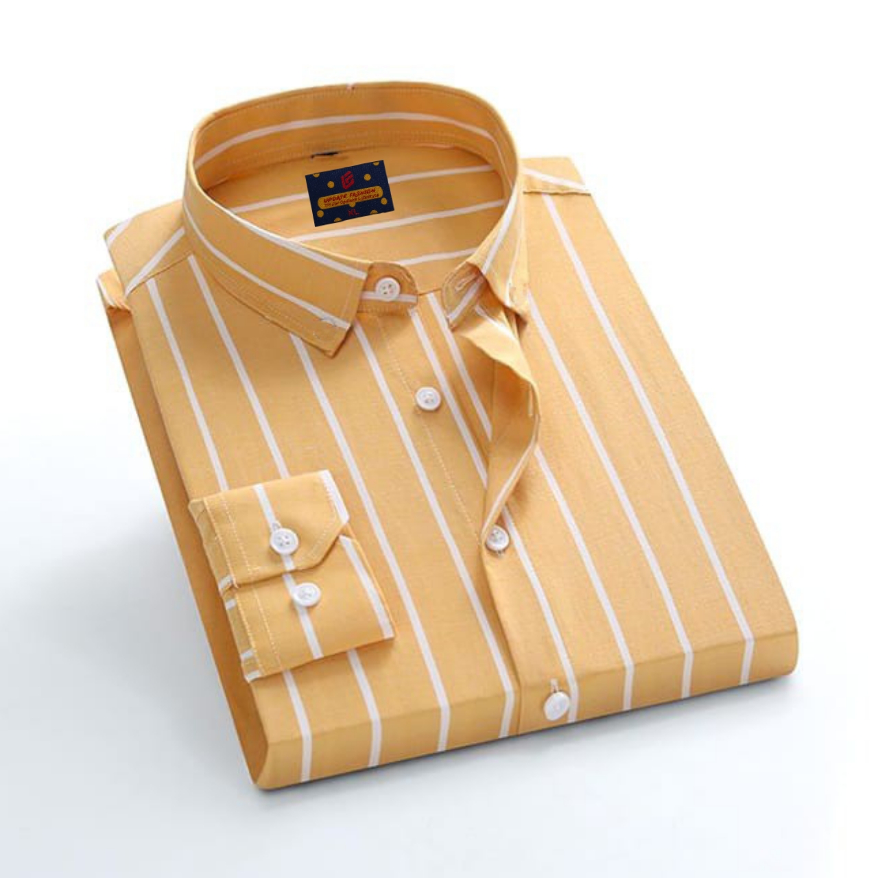 Men's  long sleeve stripe / print shirt