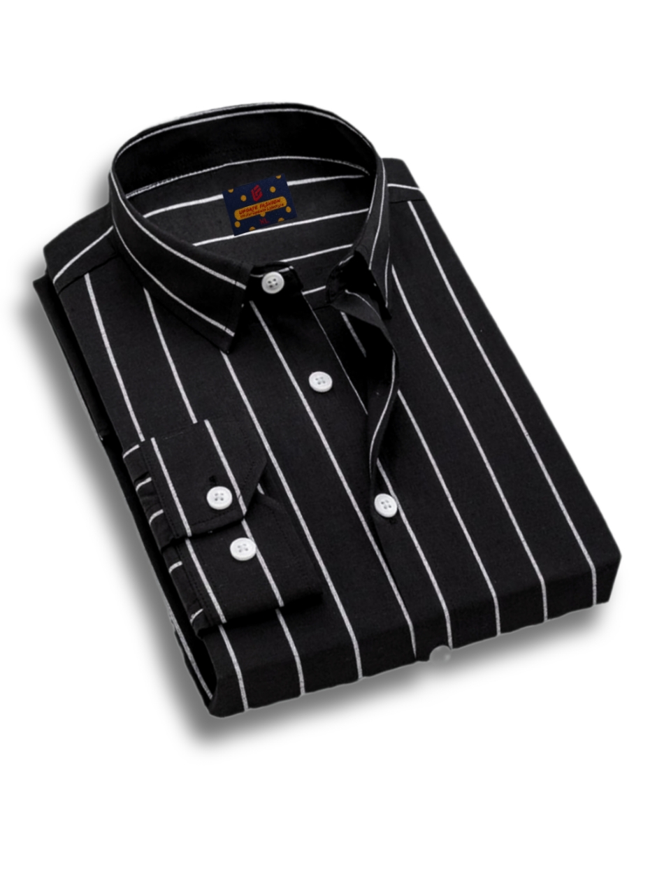 Men's  long sleeve stripe / print shirt