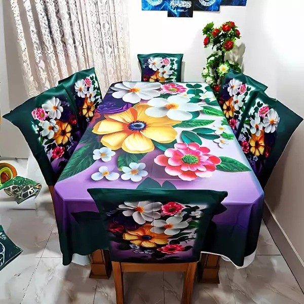 China Premium 3D Print Table Cloth Set