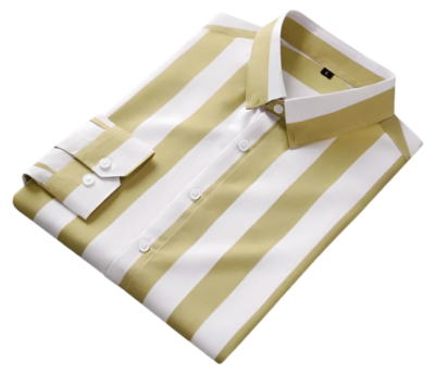 Men's long sleeve stripe / print shirt