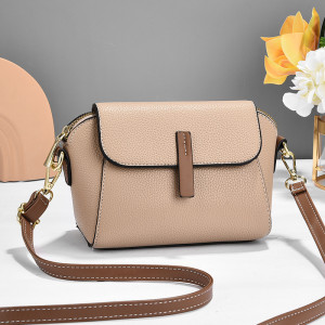 New Pu Leather Single Shoulder Niche Light Luxury Women's Bag(off-white)