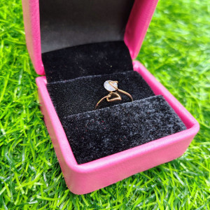 Spinning Heartstone Adjustable Ring