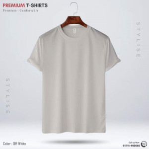 Men's Premium Solid T-Shirt- Ash