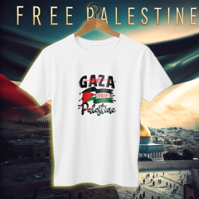 Jersey Fabrics Save Gaza Free Palestine T-shirt