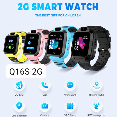 Q16s - 2g Kids Smart Watch LBS Smart Watch Telephone SOS Anti-Lost Watch Children Gift For IOS Android (𝐌𝐮𝐥𝐭𝐢 𝐜𝐨𝐥𝐨𝐫)