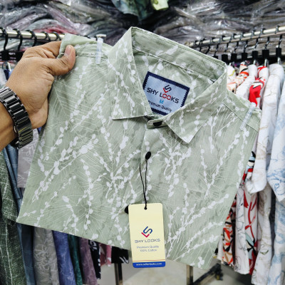 Pure Cotton full Sleeve Print Shirt for Men's