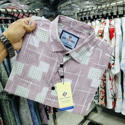 Pure Cotton full Sleeve Print Shirt for Men's