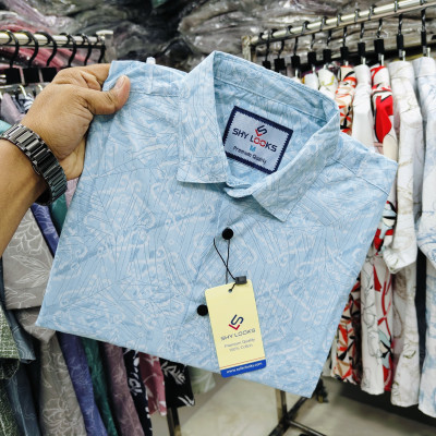 Pure Cotton full Sleeve Print Shirt for Men's