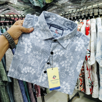Pure Cotton full Sleeve Print Shirt for Men's