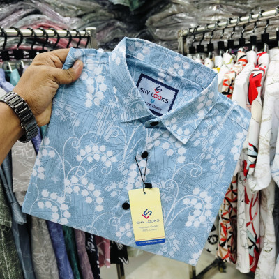 Pure Cotton full Sleeve Print Shirt for Men's