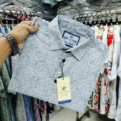 Pure Cotton full Sleeve Print Shirt for Men's