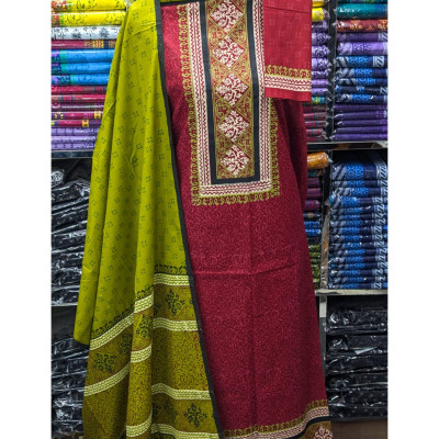New Exclushive Collection High Qualitiey Cotton Printed Three Piece