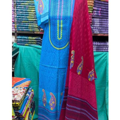 New Exclushive Collection High Qualitiey Cotton Printed Three Piece