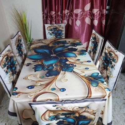 China Premium 3D Print Table Cloth Set
