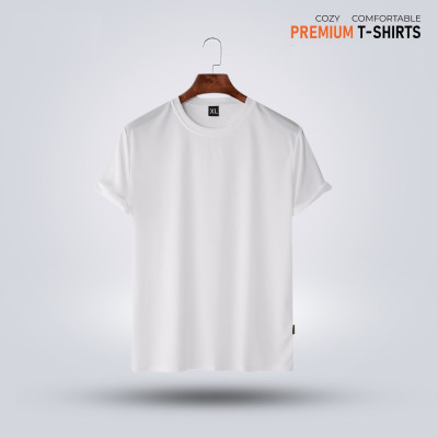 Men's Premium Solid T-Shirt- White