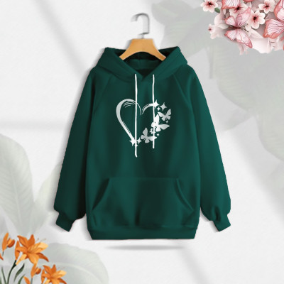 Premium Comfortable (Butterflies Glove) Ladies winter hoodie