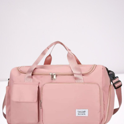 Fashionable Large Capacity Travel & Gym Bag - Pink