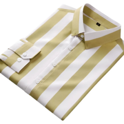 Men's long sleeve stripe / print shirt