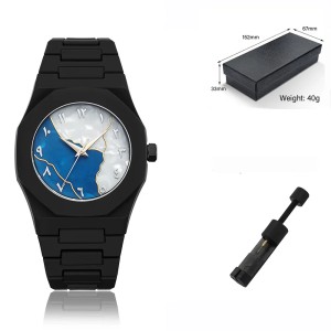 Aura watch 2025 New Arabic Aura Watch Black Modern Creative Design (Chain cutter + Box free)