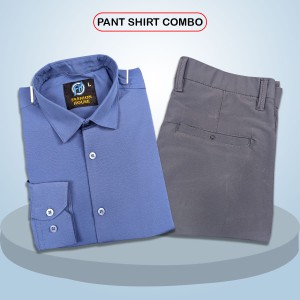 Premium Shirt & Pant Combo (Formal / Casual) (White & Olive)