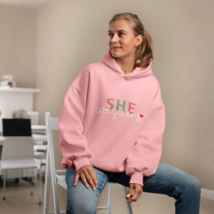 Premium Comfortable Printed Ladies winter hoodie ( Pink )