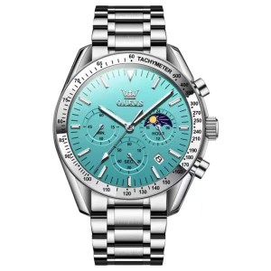 Butter Fly Lock  OLEVS Watch for mens (stell chain  paste dial )