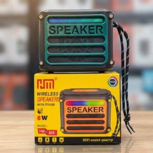 HM-826 portable wireless speaker with RGB lighting