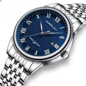 CRRJU 5010 Quartz Classic Stainless Steel Men’s Watch