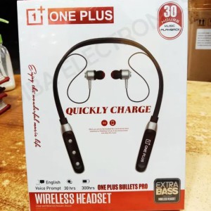 Oneplus Bullets Pro Neckband Bluetooth Earphone 30 Hours Music Playback - Neckband -Wireless Earbud