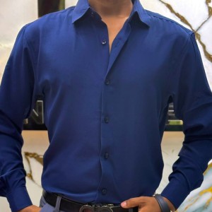 Premium China Micro Stig Shirt (Formal / Casual) (Blue)