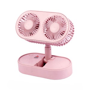 Double Motor Folding Table Top Fan