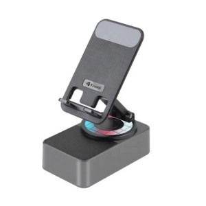 KISONLI M-1 Wireless Folding Bracket RGB Bluetooth Speaker With 360 Degree Phone Holder Stand