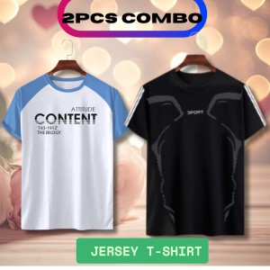 2 pieceCombo Half Sleeve Mesh T-shirt For Men