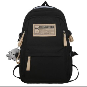 Aesthetic Large Capacity Backpack (Black)