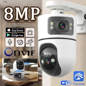 Smart v-380, Q9 home wi-fi color camera 2 lens 3 view , application 1080p endor wireless camera