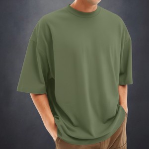 Men's Stylish Drop Shoulder (Army Green)