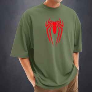 Men's Stylish Drop Shoulder (Army Green)