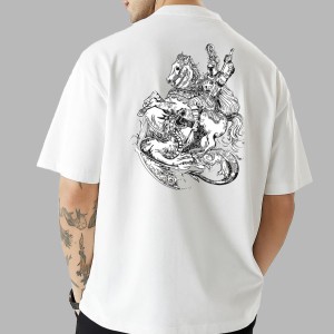 Men's Stylish Premium Drop Shoulder - White