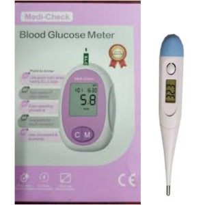 Medi-Check Blood Glucose Meter with Free Thermometer