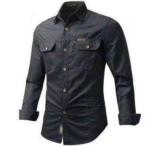 Full sleeves double pocket panel Shirt