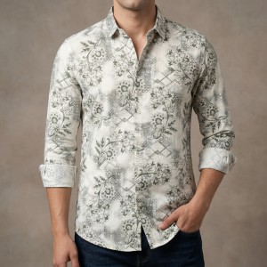 Premium Stylish China Floral Printed Men's Shirt