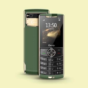 Geo R44 Leather Finish Dual-SIM Mobile