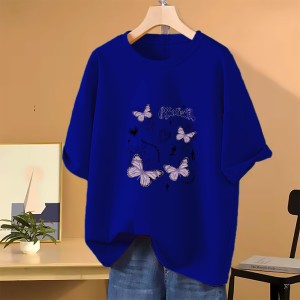 Drop shoulder T-shirt for Women (Blue)